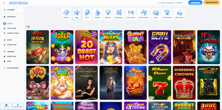 Beteum Casino Seite