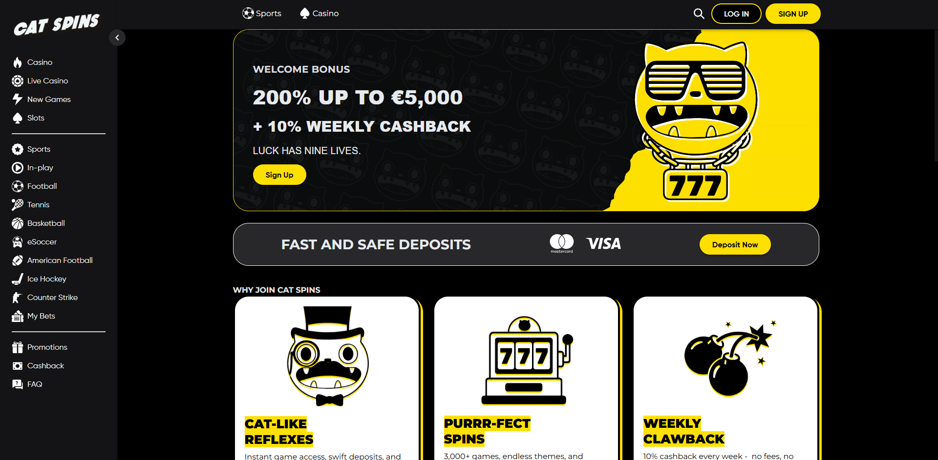 Catspins home Catspins home