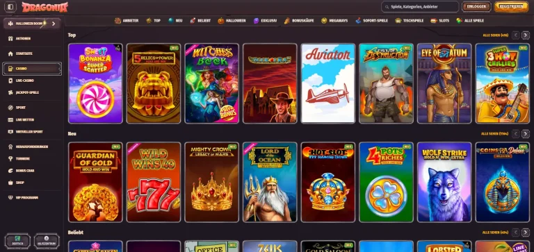 Dragonia Casino Spiele