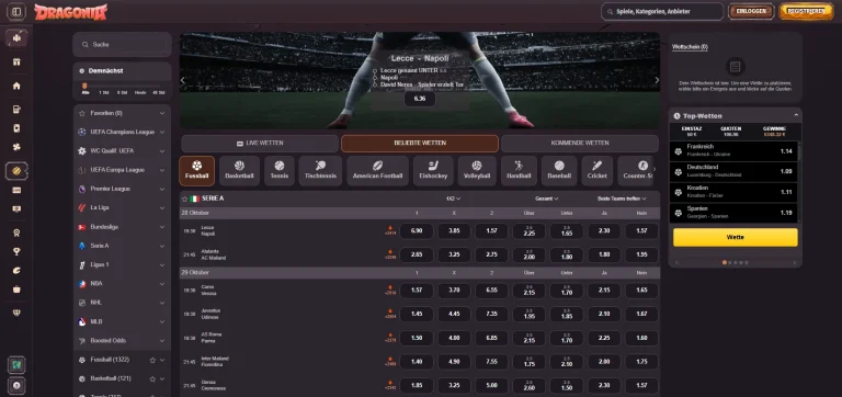 Dragonia Casino Sportwetten