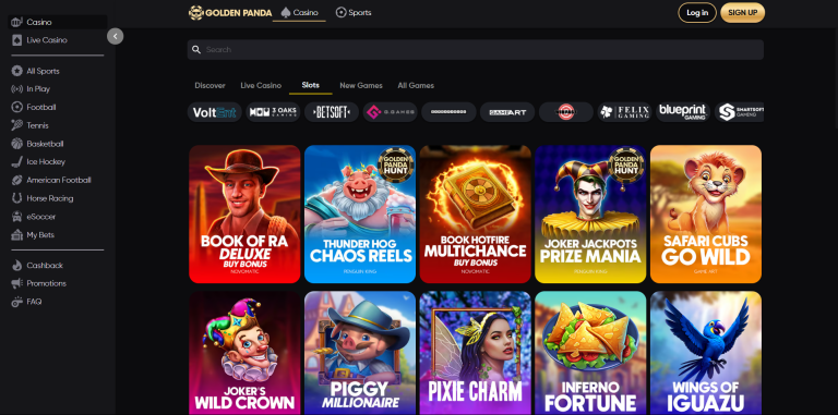 GoldenPanda Casino Page