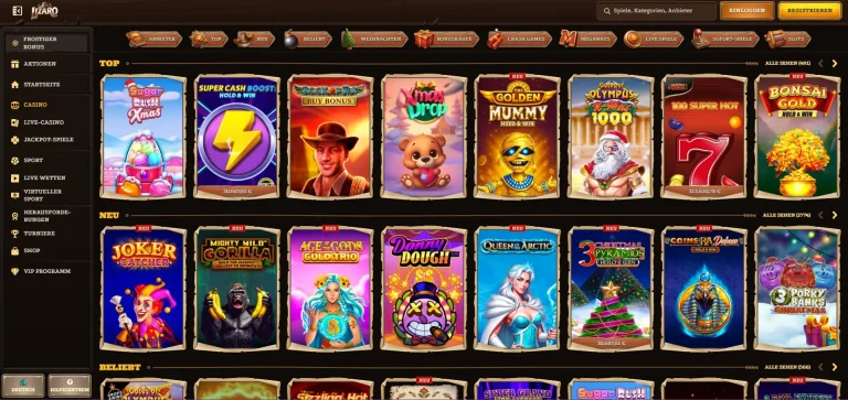 Lizaro Casino Spiele