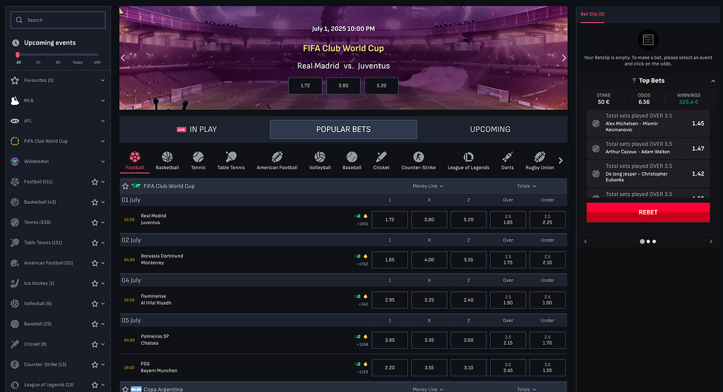 MafiaCasino Betting Site (English)