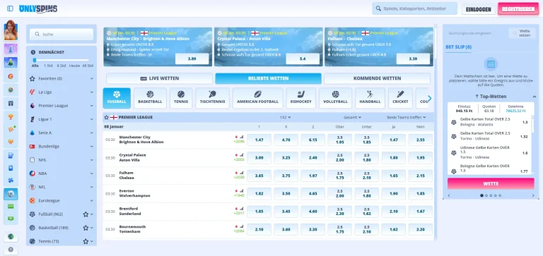 OnlySpins Sportwetten