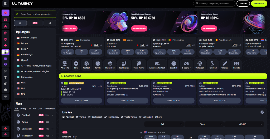 LunuBet Betting Site (English)