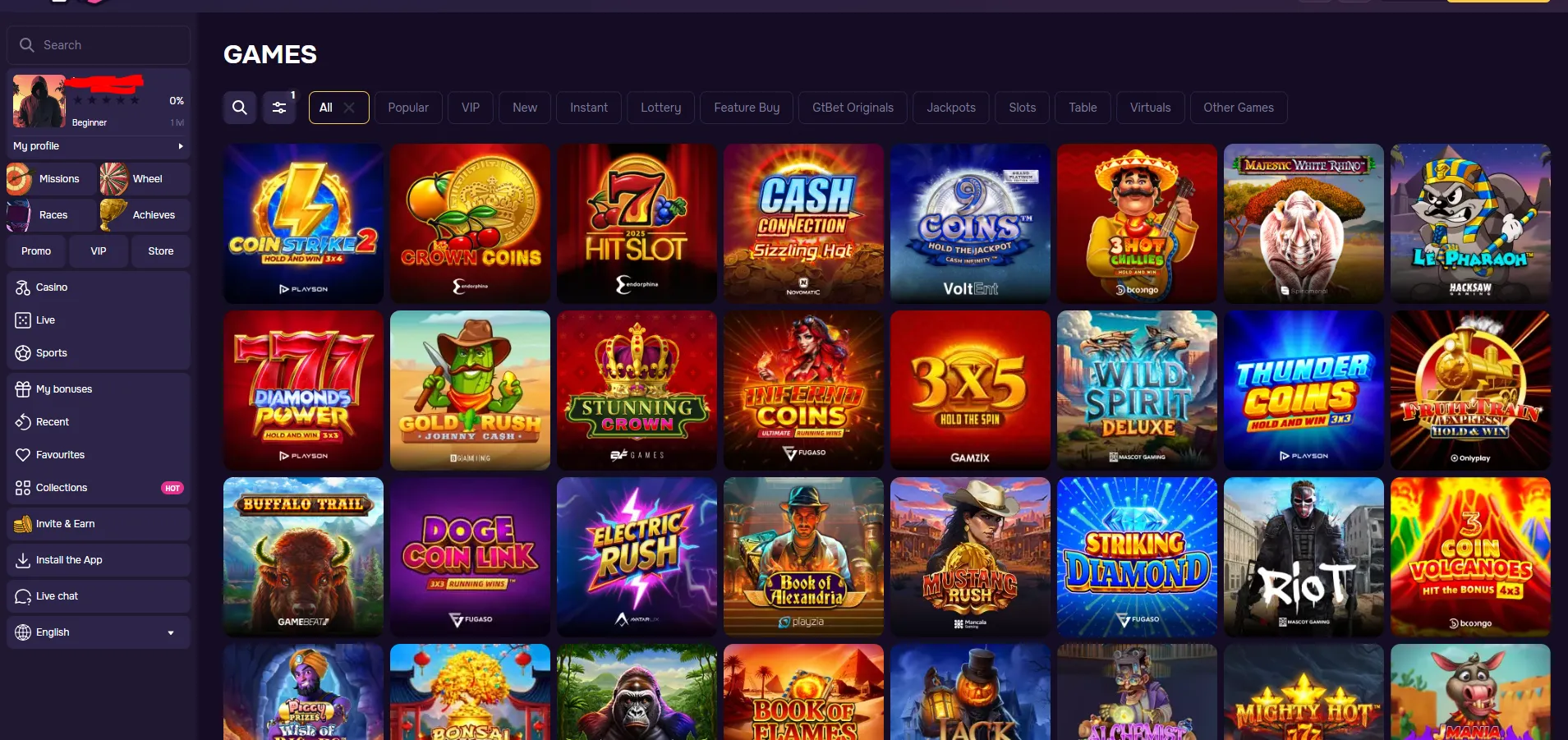 GtBet games