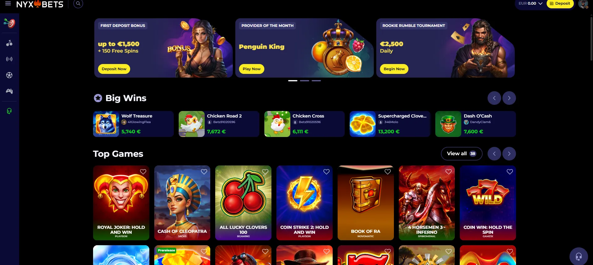 Nyxbets lobby